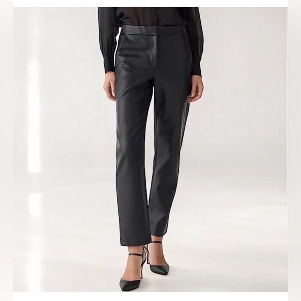 NWT J. Crew Pants Size 12 Kate Faux Leather Straight-Leg Pant